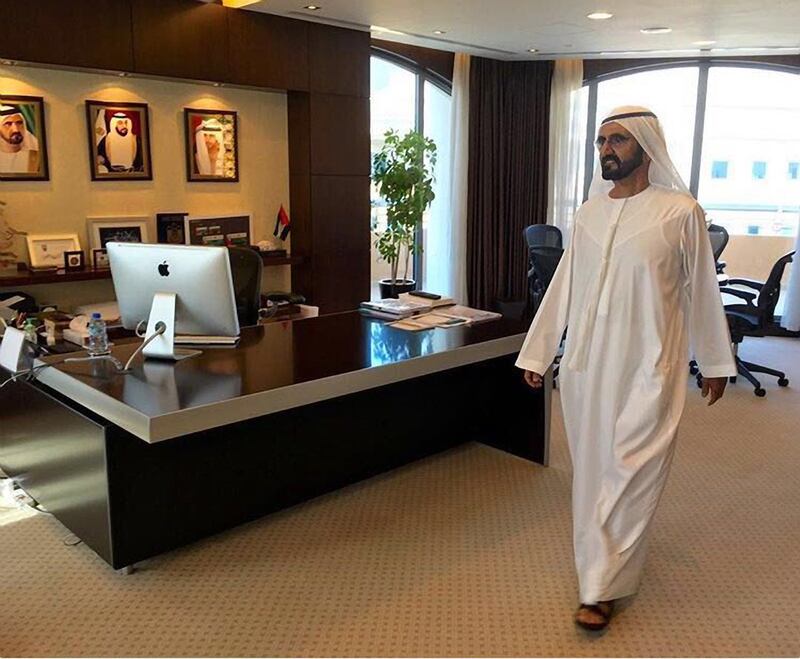 Sheikh Mohammed bin Rashid made a surprise visit to a number of Government departments on Sunday. Dubai Media Office