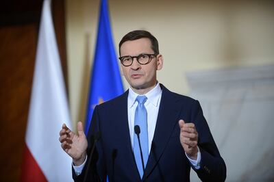 Polish Prime Minister Mateusz Morawiecki was heavily criticised by French President Emmanuel Macron. EPA