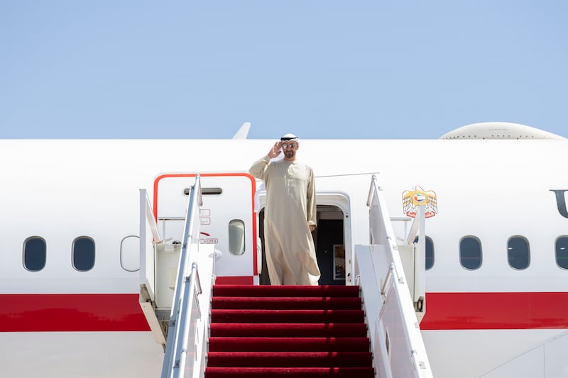 President Sheikh Mohamed departs from Jordan