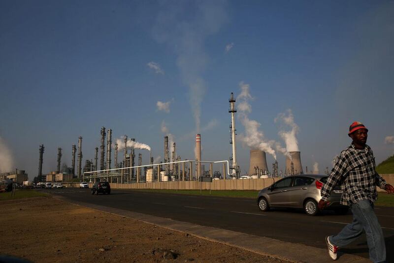 The South African petrochemical company Sasol said it expects to sell 61 million barrels of petroleum derived from Oryx gas this year. Siphiwe Sibeko / Reuters