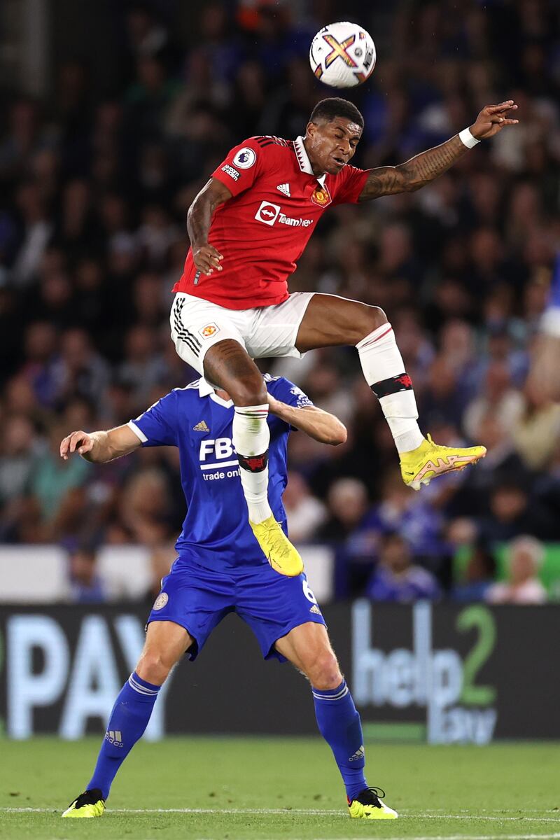 Marcus Rashford 6 - Came deep and hit a beautiful ball on the turn forward to Elanaga. Perfectly poised to tee up Sancho and put United ahead. Impressive first half but can still be sloppy. Cursed himself after missing an 81st minute chance. Getty Images
