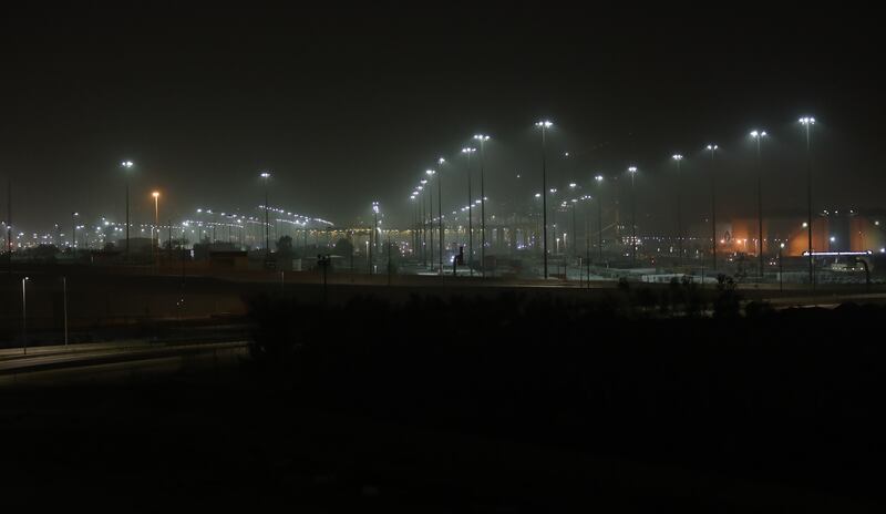 A general view of Jebel Ali Port where the explosion occurred.