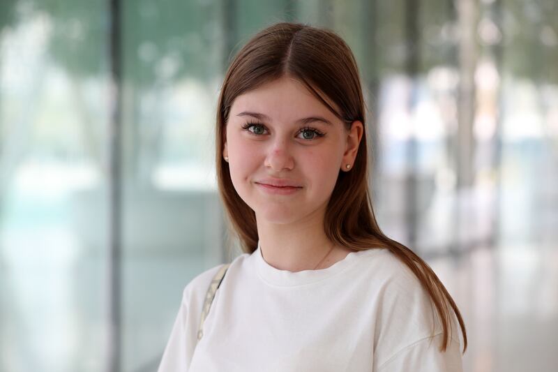 Sophia Tarasova, 15, who had flown in from Russia, bought the new iPhone 15 at the Apple Store in Dubai Mall