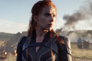 Scarlett Johansson in a scene from 'Black Widow', which is set to be released in April. AP