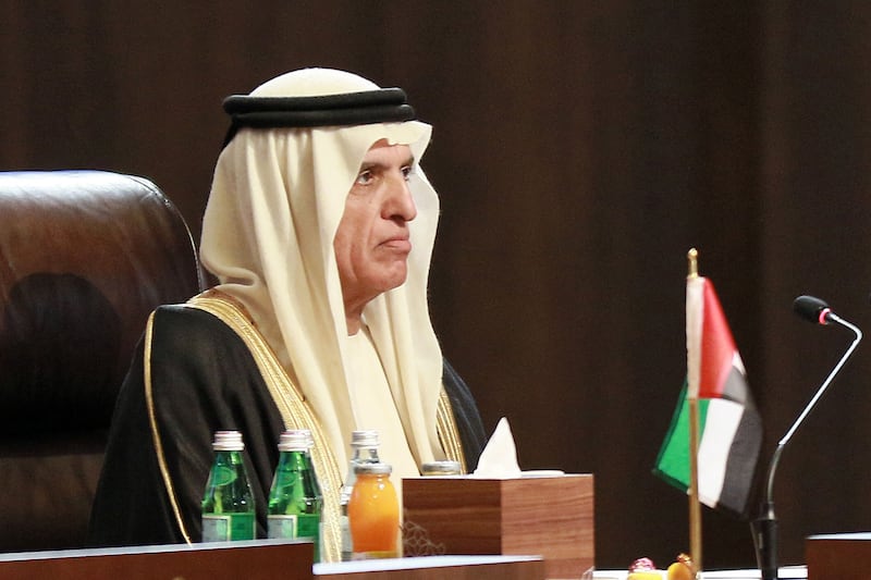 Sheikh Saud bin Saqr al Qasimi, Ruler of Ras Al Khaimah, at the conference. AFP