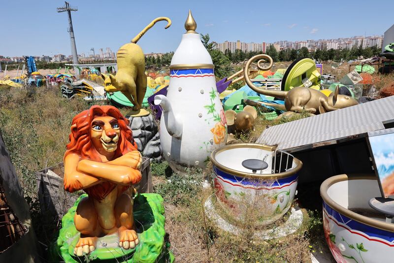 Turkish President Recep Tayyip Erdogan had delivered a rousing speech at the opening ceremony of Wonderland Eurasia, but now even this lion looks fed up with his lot. AFP