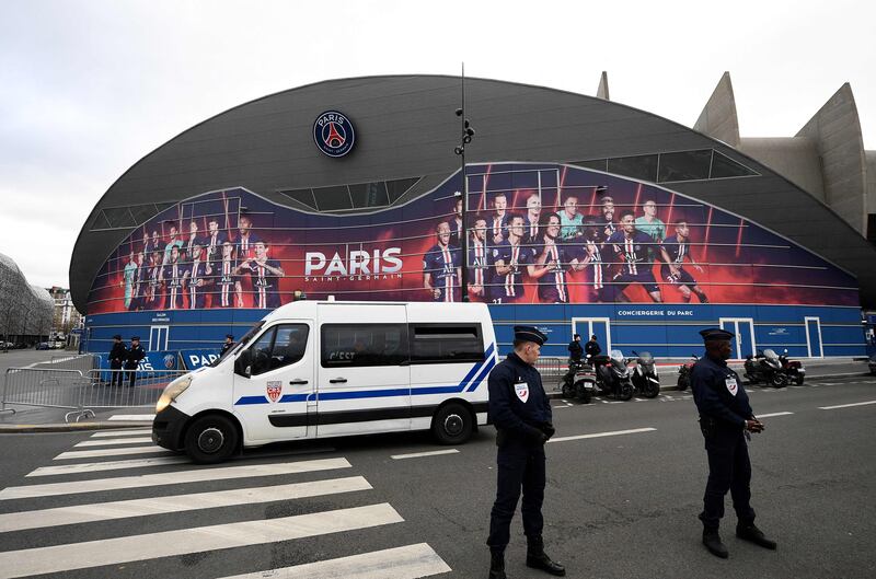 Security is set to be 'considerably reinforced' for Wednesday's Champions League match in the French capital between Paris Saint-Germain and Barcelona after a terror threat. AFP