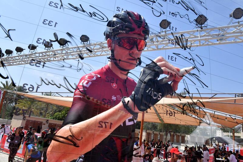 Chris Froome, of Team Ineos, before Stage 2. AFP