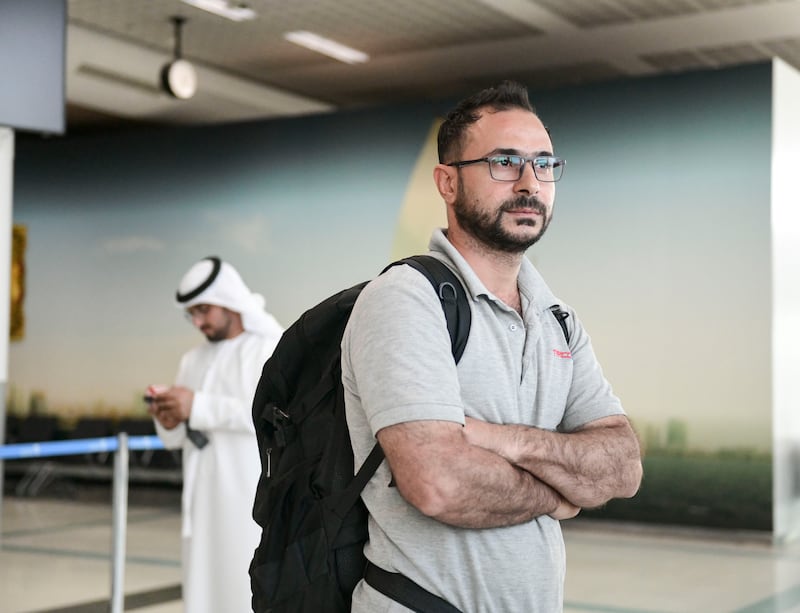 Bashar Salama lands at Abu Dhabi International Airport