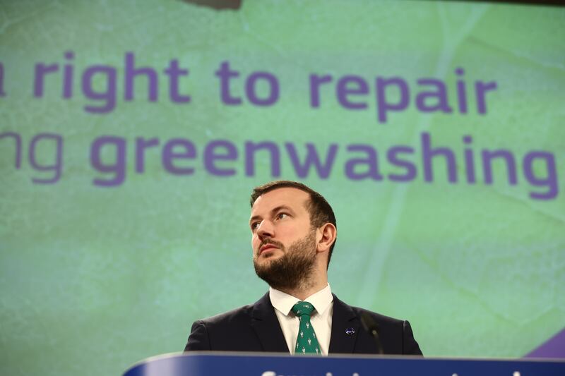 European Commissioner for Environment, Oceans and Fisheries Virginijus Sinkevicius in Brussels on Wednesday. EPA