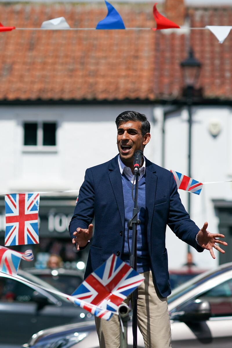 Opening the Great Ayton Village Fete during the queen’s Platinum Jubilee celebrations in June. Getty