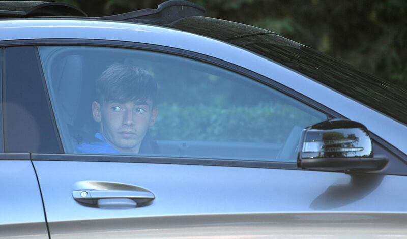 Billy Gilmour after the training session. EPA