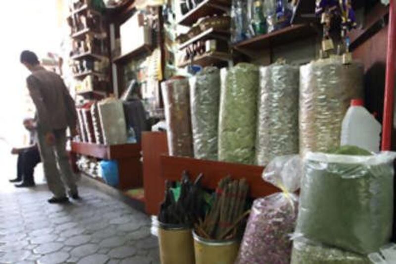 Iran's trade with Dubai is worth about $10bn a year. Above, the Iranian spice souq in Dubai.