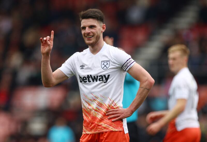CM: Declan Rice (West Ham). No coincidence that Rice’s best run of form has coincided with West Ham’s improved run of results. Scored the third in the win at Bournemouth and ran the show. Reuters