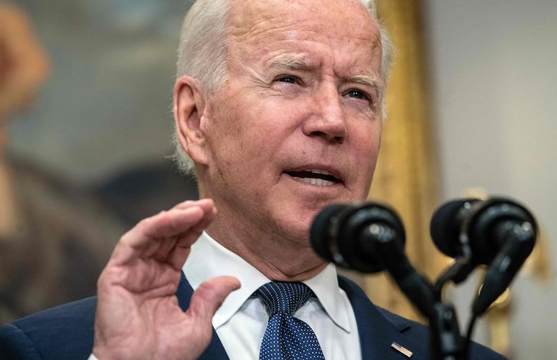 US President Joe Biden on Sunday gives an update on the situation in Afghanistan. AFP