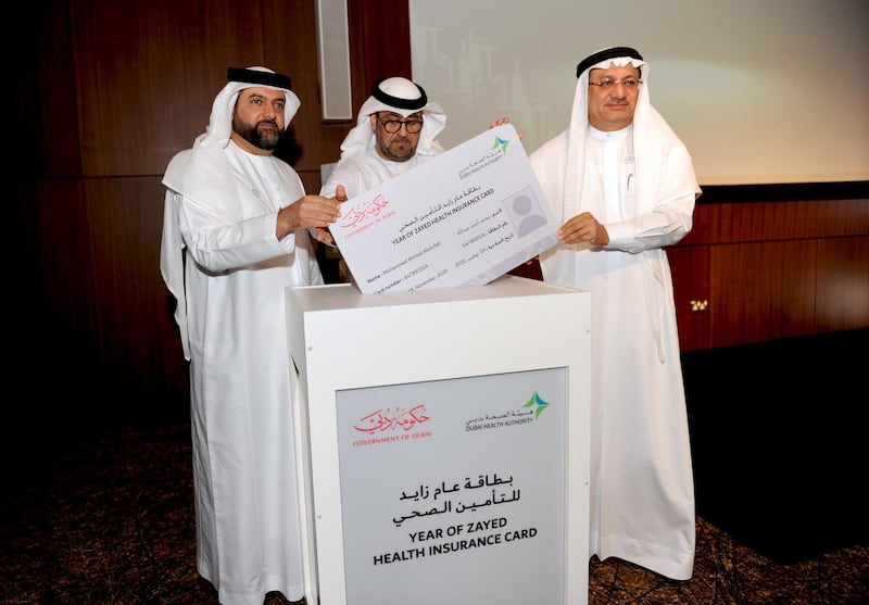 Dubai Health Authority launched a Year of Zayed insurance card to help lower-income residents receive vital health care. Courtesy: Dubai Health Authority