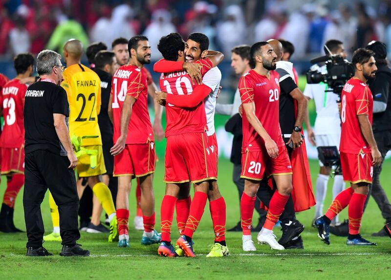 Bahrain players celebrate. EPA