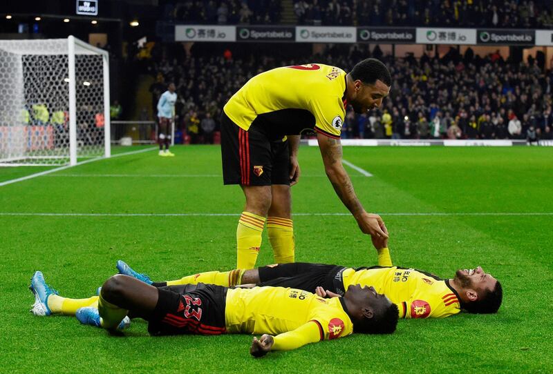 Bournemouth v Watford, Sunday, 6pm: Watford fans are signing the tune to the Great Escape already after a surge in form under Nigel Pearson. However, they are still in deep relegation trouble, though if Ismaila Sarr continues to torment defences, they have hope. Reuters
PREDICTION: Bournemouth 2 Watford 1