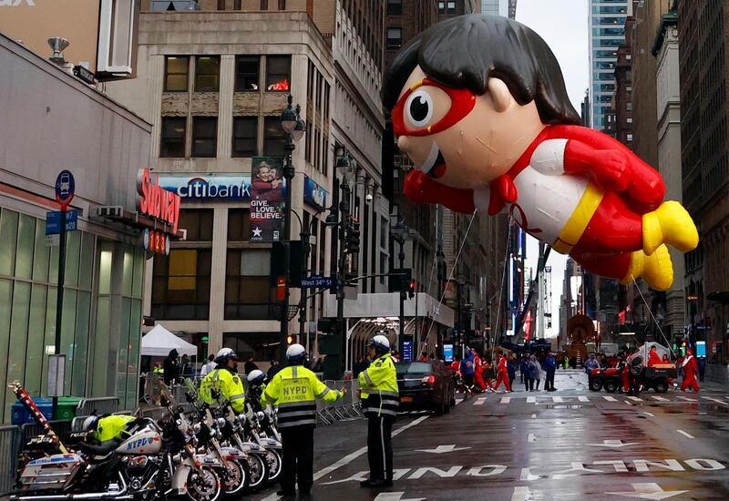 Due to the Covid-19 pandemic the Manhattan parade route will be reduced to just a few blocks of giant balloons, festive floats and performers. EPA