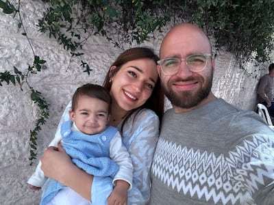 Rami Aljelda with his wife Maryan and daughter Kylie in happier times before the war. Photo: Rami Aljelda