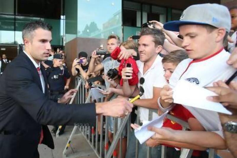 Robin van Persie and his Manchester United teammates found the attracted plenty of attention on their tour of Scandinavia.
