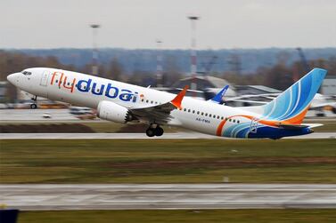 A Flydubai Boeing 737 Max 8. Courtesy Anna Zvereva