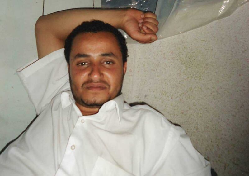 Tawfiq Al Mansouri has been in a Houthi prison for eight years. He is expected to be released as part of a prisoner swap on Sunday. Photo: Abdullah Al Mansouri