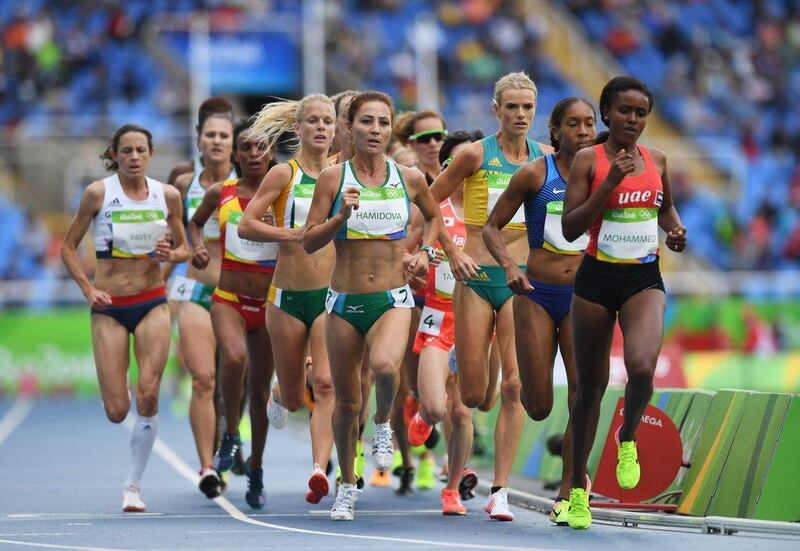 The UAE's Alia Saeed, seen in action during the Rio Olympics in 2016, could not win a medal at the Asiad this year. Getty Images