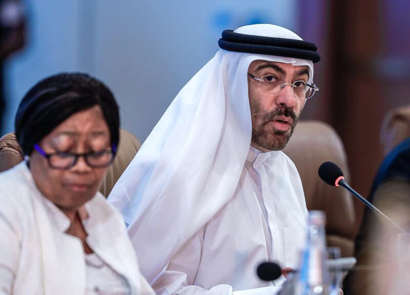 Abu Dhabi, United Arab Emirates, November 7, 2019.  
Iora Council Meeting opening remarks.
Chair (UAE): HE Ahmed Al Sayegh - Minister of State
Victor Besa/The National
Section:  NA
Reporter:  John Dennehy