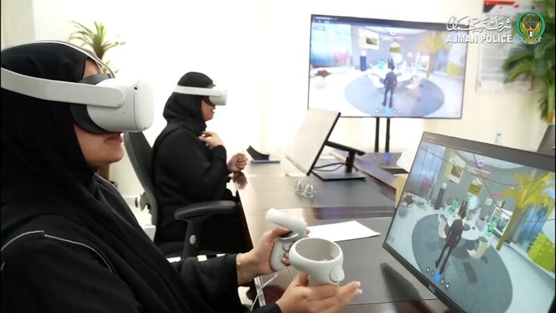 Seven officers from Al Nuaimiya police station have been trained in metaverse technology, which included instruction on how to use VR glasses and headsets.