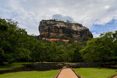 180-metre fortress of Sigiriya rock. AFP