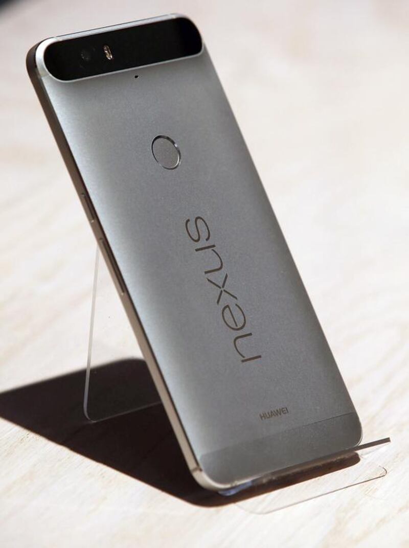 The new Nexus 6P phone is displayed. Justin Sullivan / Getty Images / AFP
