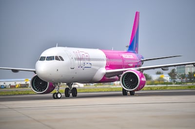 Wizz Air Abu Dhabi will double its fleet to 16 aircraft by the end of its fiscal year in March 2024. Photo: Wizz Air