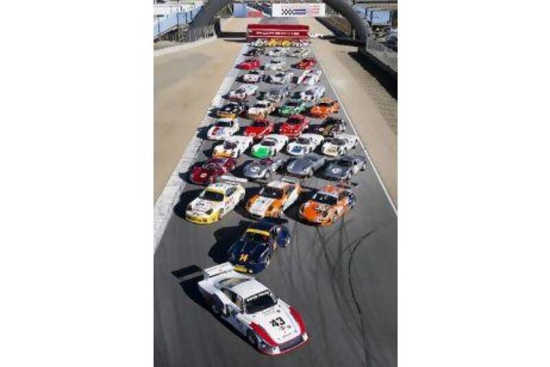 More than 300 Porsches competed in front of 35,000 spectators at the Rennsport Reunion event. Courtesy of Porsche