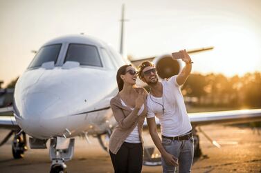 Private jet travel is recovering faster than the commercial passenger flight segment, according to data company WingX. Getty images. 