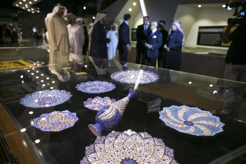 Ceramics on display at the Miraj Islamic Art Centre. Silvia Razgova / The National