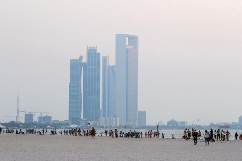 Abu Dhabi, United Arab Emirates, August 14, 2020.  The Corniche is slowly getting more and more active as Covid-19 restrictions ease.
Victor Besa /The National
Section:  NA
For:  Standalone/Stock Images