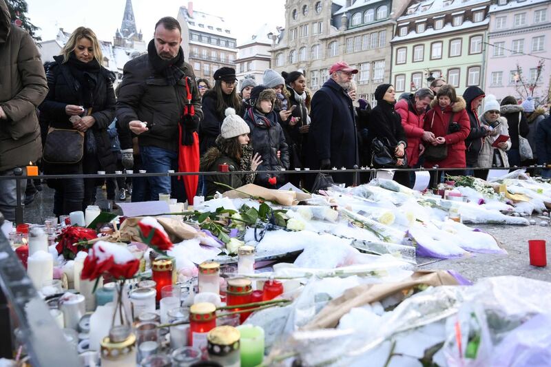 Four people were killed and 12 wounded when a lone gunman, identified as Cherif Chekatt, 29, opened fire on shoppers near the Christmas market. AFP