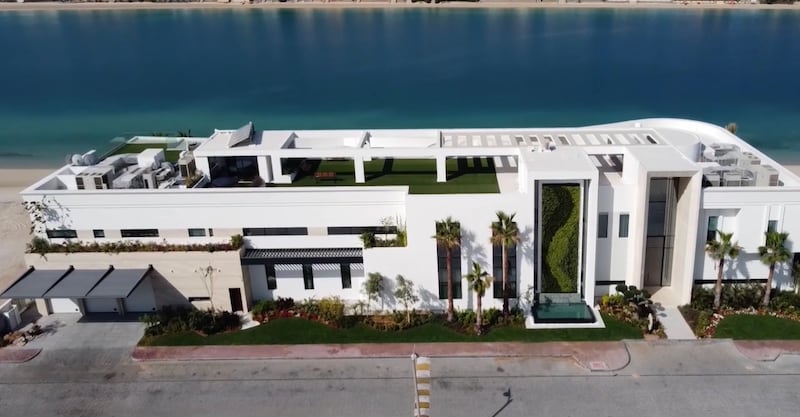 The 33,000sq ft villa features state-of-the-art technology.