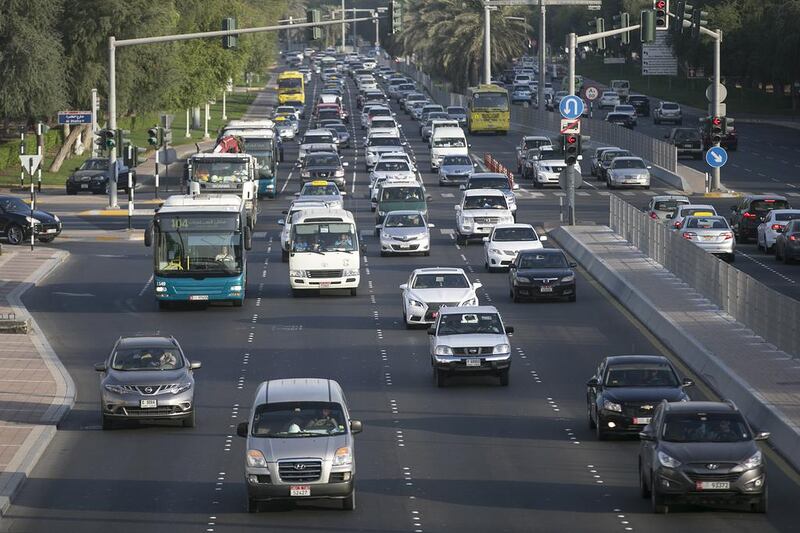 A survey showed motorists believed tailgating to have increased within the last six months but figures from Dubai Police indicated no change. Mona Al Marzooqi / The National