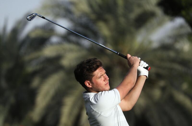 Niall Horan during the pro-am at Emirates Golf Club. David Cannon / Getty Images