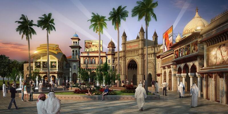 The first phase of Bollywood Parks Dubai is expected to be finished by 2016. Courtesy Dubai Parks and Resorts