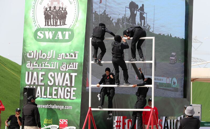 The Abu Dhabi Police women’s team had three months of extensive training before the Challenge. Pawan Singh/ The National