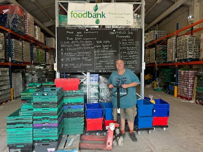 Chris Hardy grew up in poverty near the steelworks in the east end of Sheffield, and now runs the city's largest foodbank. Lemma Shehadi / The National