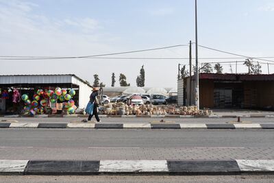 A street vendor south of Al Jalama checkpoint in the Israeli-occupied West Bank. Rosie Scammell / The National