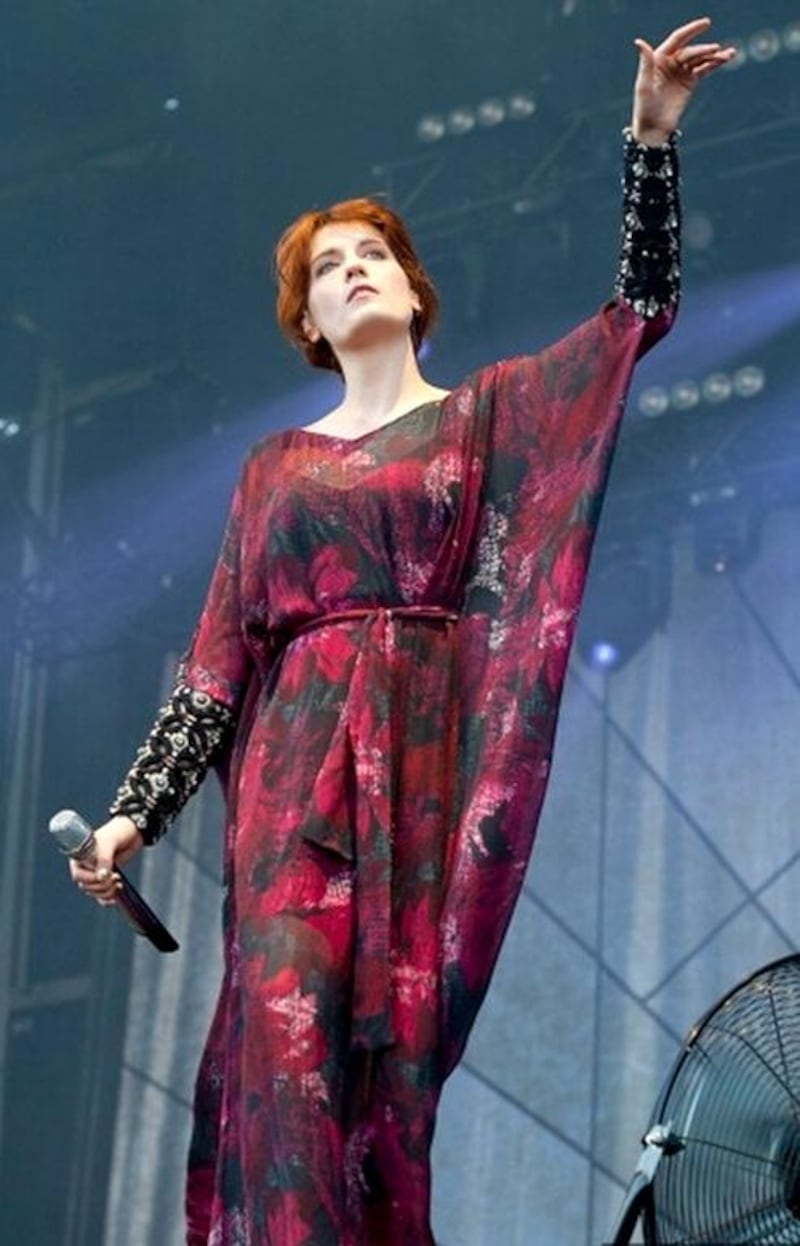 Florence Welch in a Toujouri gown. Courtesy Florence Welch