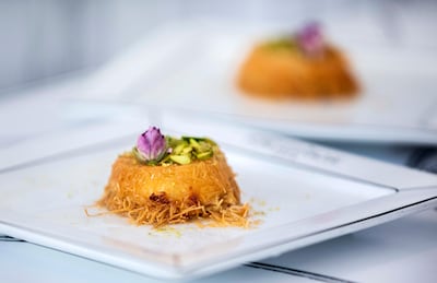 The kunafa is available at Forever Rose Cafe for a limited time. Leslie Pableo for The National