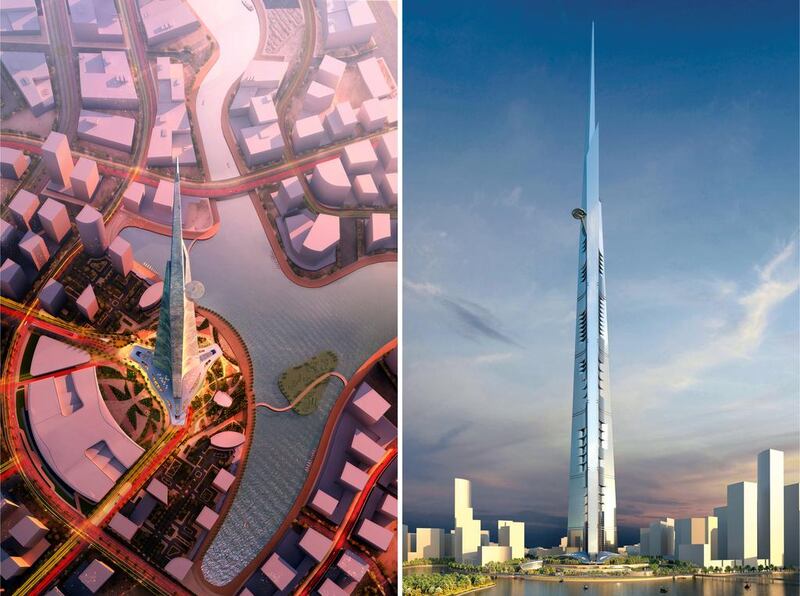 The Kingdom Tower project in Jeddah, Saudi Arabia is expected to be completed by 2018 and will cost 6 billion Saudi riyals. Courtesy EC Harris / Mace