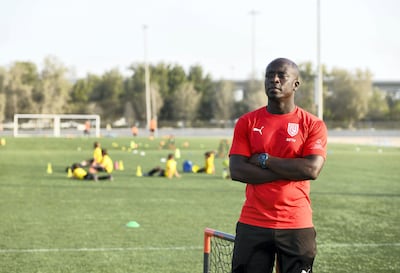 Seth Amoafo-AD Seth Amoafo will be starting a programme with Special Olympics whereby a typical student competes with a person of determination, and works together on specified football skills in Abu Dhabi on May 18, 2021. Khushnum Bhandari / The National 
Reporter: Haneen Dajani
