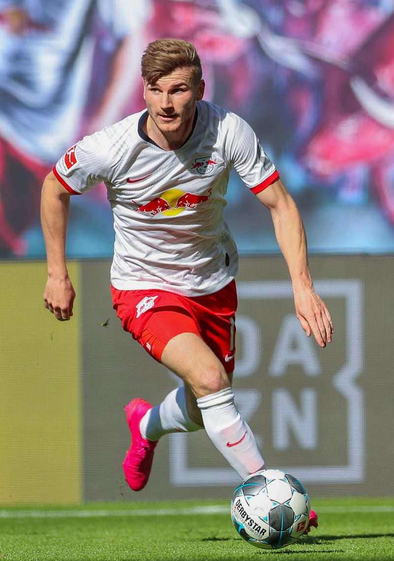 Timo Werner in action against Freiburg in the Bundesliga on May 16, 2020. AFP